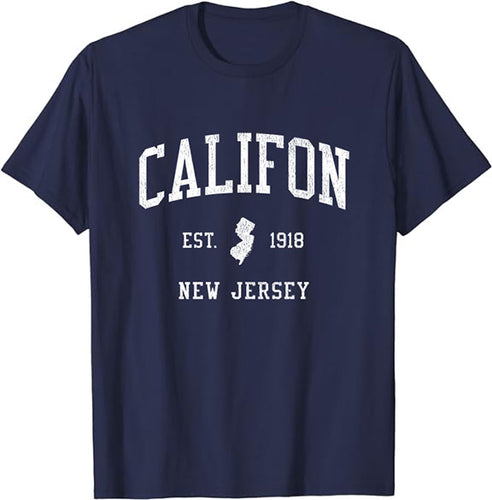 Califon New Jersey NJ T-Shirt Vintage Athletic Sports Design Tee