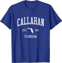 Callahan Florida FL T-Shirt Vintage Athletic Sports Design Tee