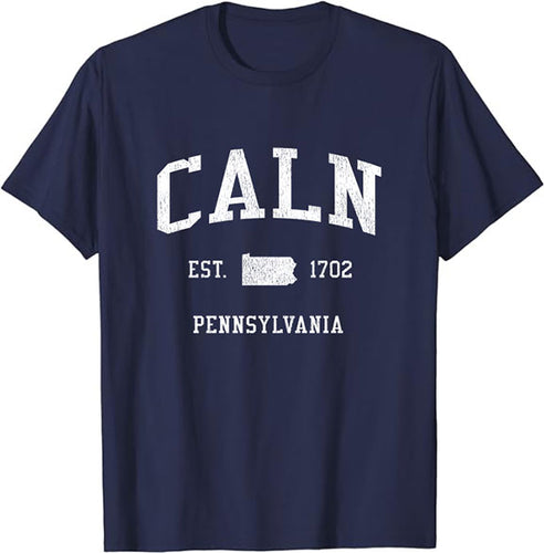 Caln Pennsylvania PA T-Shirt Vintage Athletic Sports Design Tee