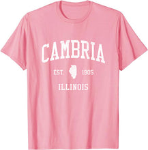 Cambria Illinois IL T-Shirt Vintage Athletic Sports Design Tee