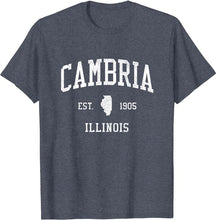 Cambria Illinois IL T-Shirt Vintage Athletic Sports Design Tee