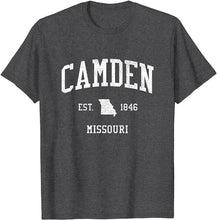 Camden Missouri MO T-Shirt Vintage Athletic Sports Design Tee