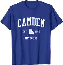 Camden Missouri MO T-Shirt Vintage Athletic Sports Design Tee