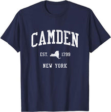 Camden New York NY T-Shirt Vintage Athletic Sports Design Tee