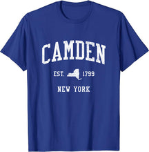 Camden New York NY T-Shirt Vintage Athletic Sports Design Tee