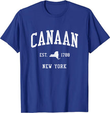 Canaan New York NY T-Shirt Vintage Athletic Sports Design Tee