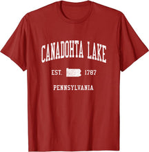 Canadohta Lake Pennsylvania PA T-Shirt Vintage Athletic Sports Design Tee