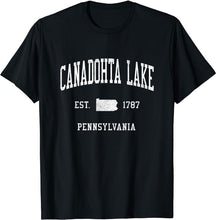 Canadohta Lake Pennsylvania PA T-Shirt Vintage Athletic Sports Design Tee