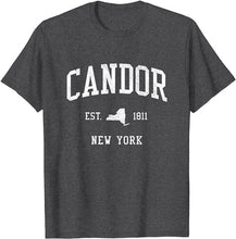 Candor New York NY T-Shirt Vintage Athletic Sports Design Tee