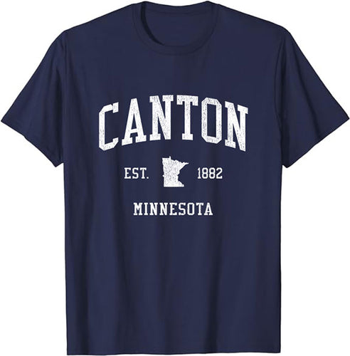 Canton Minnesota MN T-Shirt Vintage Athletic Sports Design Tee