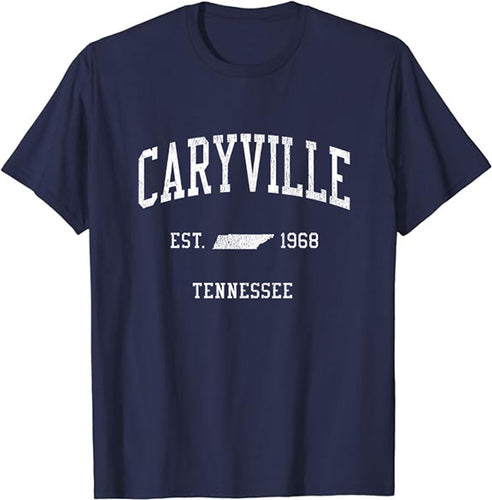 Caryville Tennessee TN T-Shirt Vintage Athletic Sports Design Tee