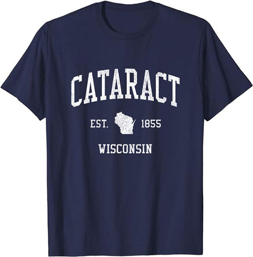 Cataract Wisconsin WI T-Shirt Vintage Athletic Sports Design Tee