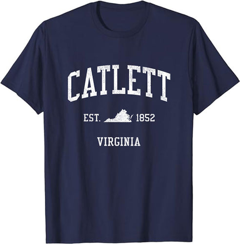 Catlett Virginia VA Vintage Athletic Sports Design T-Shirt JS01