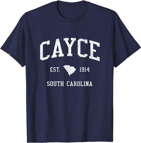Cayce South Carolina SC T-Shirt Vintage Athletic Sports Design Tee