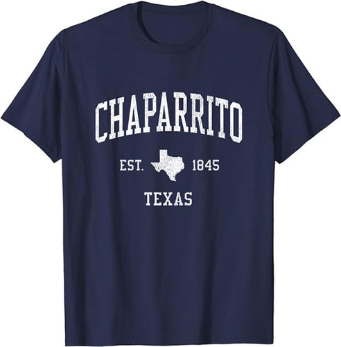 Chaparrito Texas TX T-Shirt Vintage Athletic Sports Design Tee