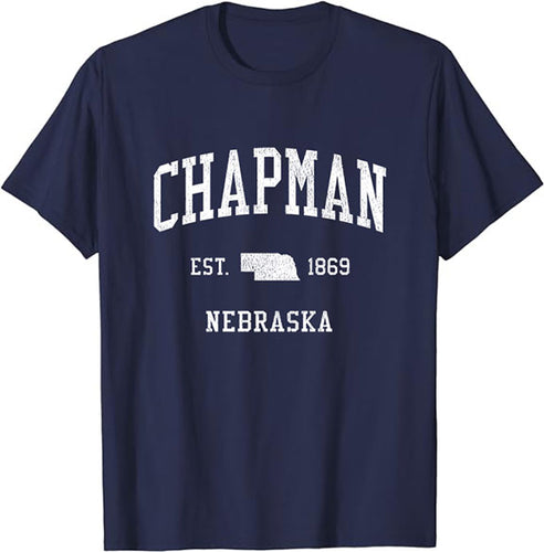 Chapman Nebraska NE T-Shirt Vintage Athletic Sports Design Tee