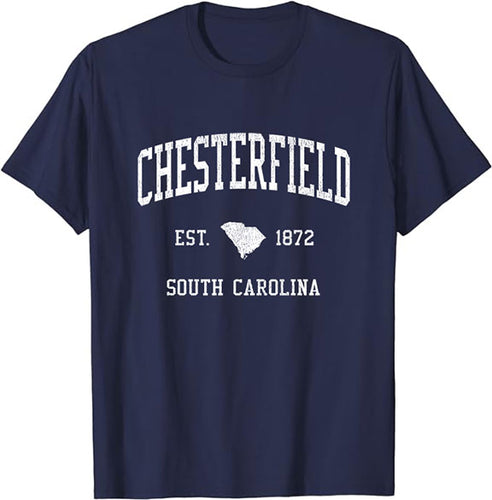 Chesterfield South Carolina SC T-Shirt Vintage Athletic Sports Design Tee