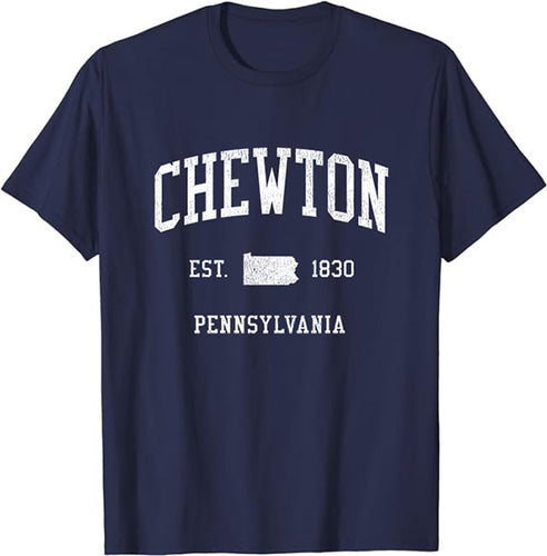 Chewton Pennsylvania PA T-Shirt Vintage Athletic Sports Design Tee