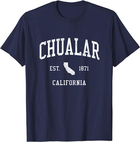 Chualar California CA T-Shirt Vintage Athletic Sports Design Tee