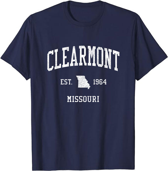 Clearmont Missouri MO T-Shirt Vintage Athletic Sports Design Tee