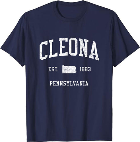 Cleona Pennsylvania PA T-Shirt Vintage Athletic Sports Design Tee