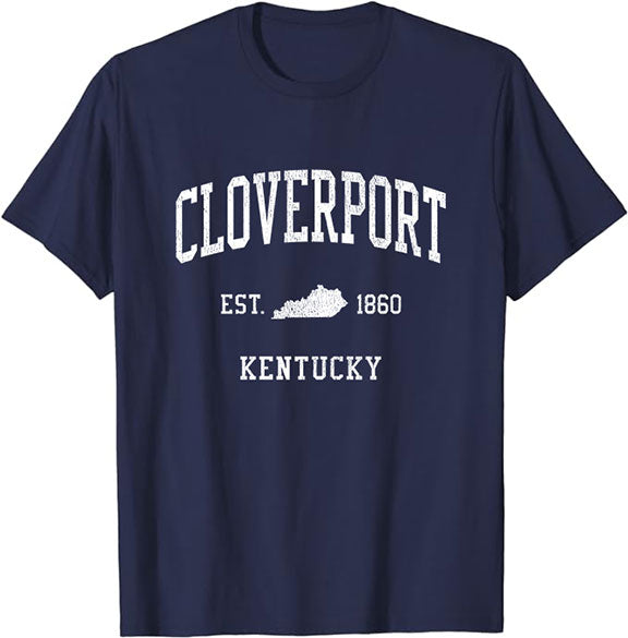 Cloverport Kentucky KY T-Shirt Vintage Athletic Sports Design Tee