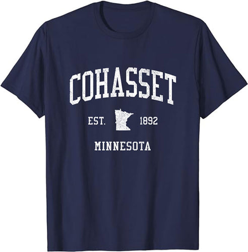 Cohasset Minnesota MN T-Shirt Vintage Athletic Sports Design Tee