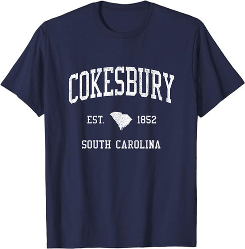Cokesbury South Carolina SC T-Shirt Vintage Athletic Sports Design Tee