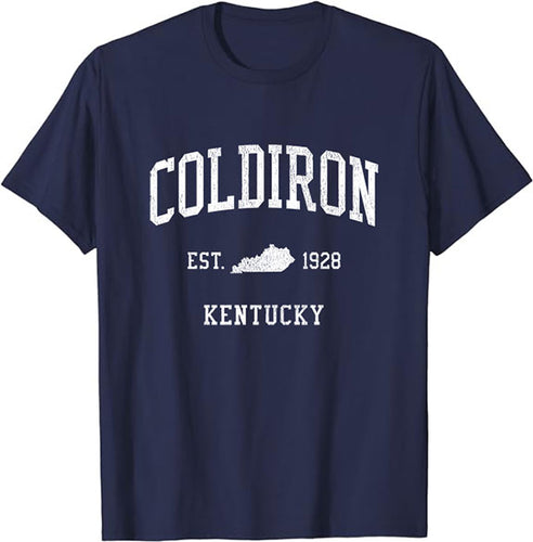 Coldiron Kentucky KY T-Shirt Vintage Athletic Sports Design Tee