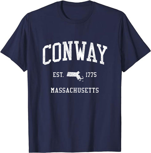 Conway Massachusetts MA T-Shirt Vintage Athletic Sports Design Tee