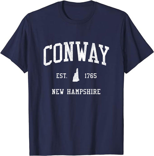 Conway New Hampshire NH T-Shirt Vintage Athletic Sports Design Tee