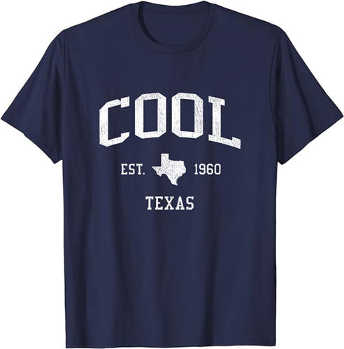 Cool Texas TX T-Shirt Vintage Athletic Sports Design Tee