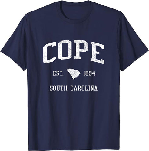 Cope South Carolina SC T-Shirt Vintage Athletic Sports Design Tee
