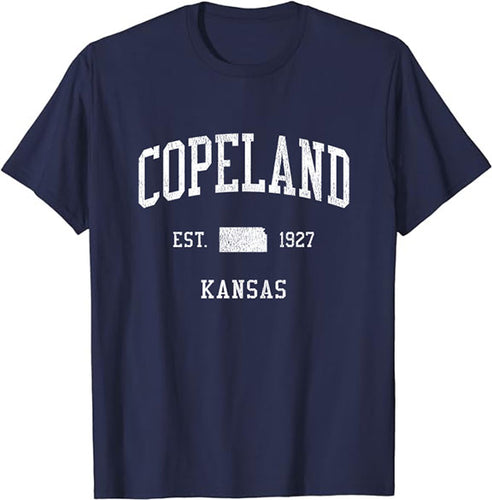 Copeland Kansas KS T-Shirt Vintage Athletic Sports Design Tee