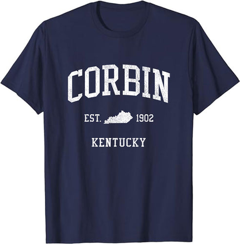 Corbin Kentucky KY T-Shirt Vintage Athletic Sports Design Tee