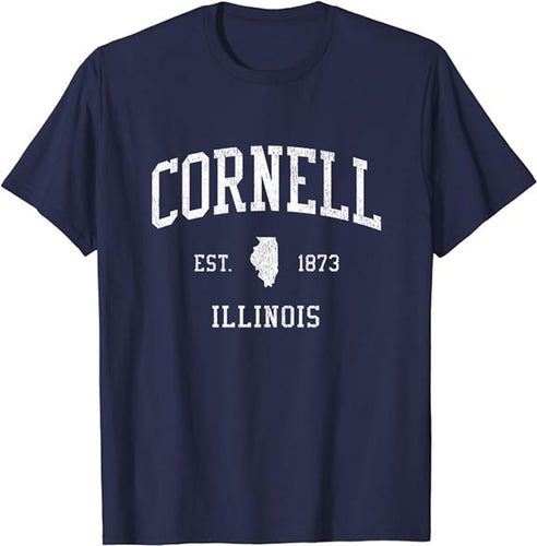 Cornell Illinois IL T-Shirt Vintage Athletic Sports Design Tee