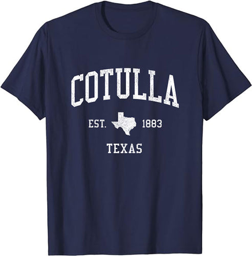 Cotulla Texas TX T-Shirt Vintage Athletic Sports Design Tee