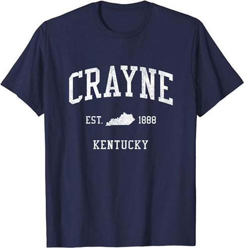 Crayne Kentucky KY T-Shirt Vintage Athletic Sports Design Tee