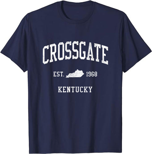 Crossgate Kentucky KY T-Shirt Vintage Athletic Sports Design Tee