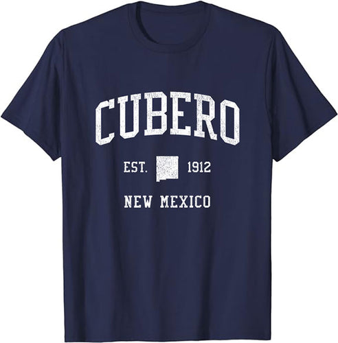 Cubero New Mexico NM T-Shirt Vintage Athletic Sports Design Tee