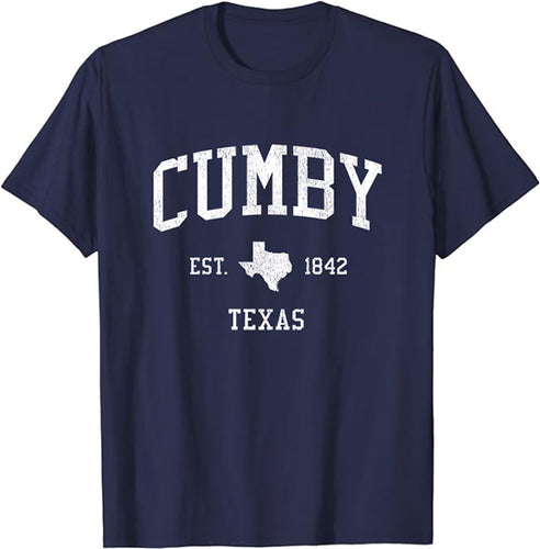 Cumby Texas TX T-Shirt Vintage Athletic Sports Design Tee