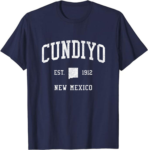 Cundiyo New Mexico NM T-Shirt Vintage Athletic Sports Design Tee