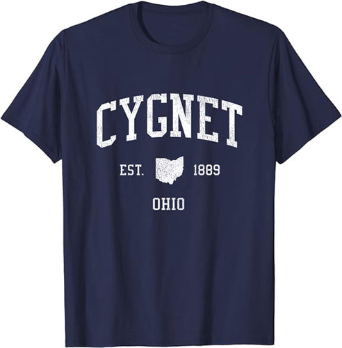 Cygnet Ohio OH T-Shirt Vintage Athletic Sports Design Tee