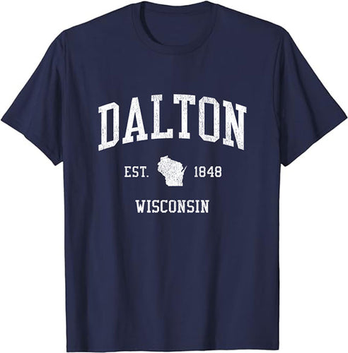 Dalton Wisconsin WI T-Shirt Vintage Athletic Sports Design Tee