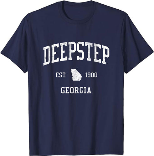 Deepstep Georgia GA T-Shirt Vintage Athletic Sports Design Tee