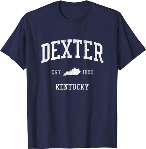 Dexter Kentucky KY T-Shirt Vintage Athletic Sports Design Tee