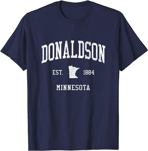 Donaldson Minnesota MN T-Shirt Vintage Athletic Sports Design Tee