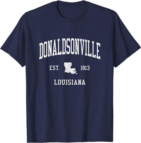 Donaldsonville Louisiana LA T-Shirt Vintage Athletic Sports Design Tee