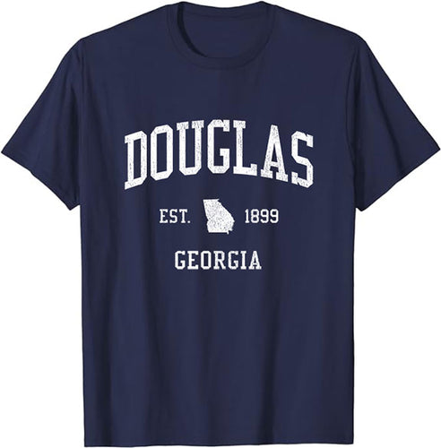 Douglas Georgia GA T-Shirt Vintage Athletic Sports Design Tee