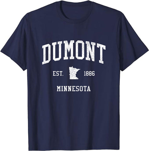 Dumont Minnesota MN T-Shirt Vintage Athletic Sports Design Tee